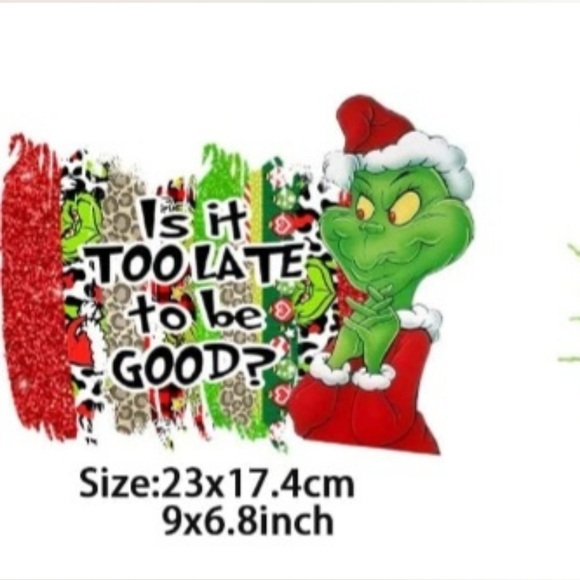 Grinch heat transfers iron on 3 - Picture 4 of 5